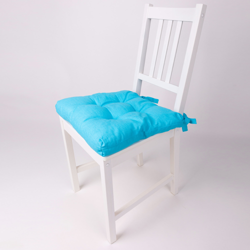 Сидушка на стул с завязками "Цвет эмоций" 40х40, рогожка (Бриз ВБ)