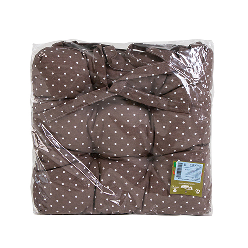 Сидушка на стул с завязками "Радушная хозяйка (Традиция)" 40х40 (Горошек мокко)