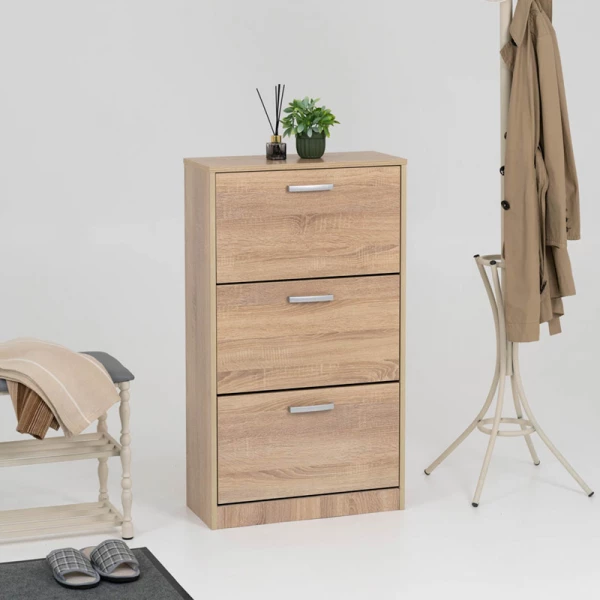 3.08 Обувница 602х1056х270(дуб сонома, Дуб сонома, Лотос 128)