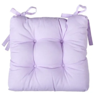 Сидушка на стул с завязками "Цвет эмоций" 40х40, рогожка (Лаванда ВБ)