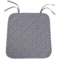 Чехол на стул с завязками 35х38 "Радушная хозяйка (Традиция)" (Горошек серый)