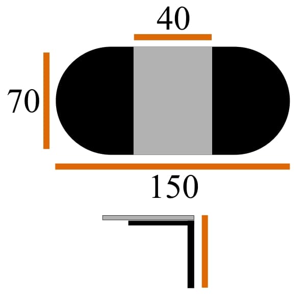 Стол ЛИОН-ПМ 70х110/150 гладкий сл.кость/сл.кость ВС/491