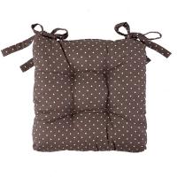 Сидушка на стул с завязками "Радушная хозяйка (Традиция)" 40х40 (Горошек мокко)