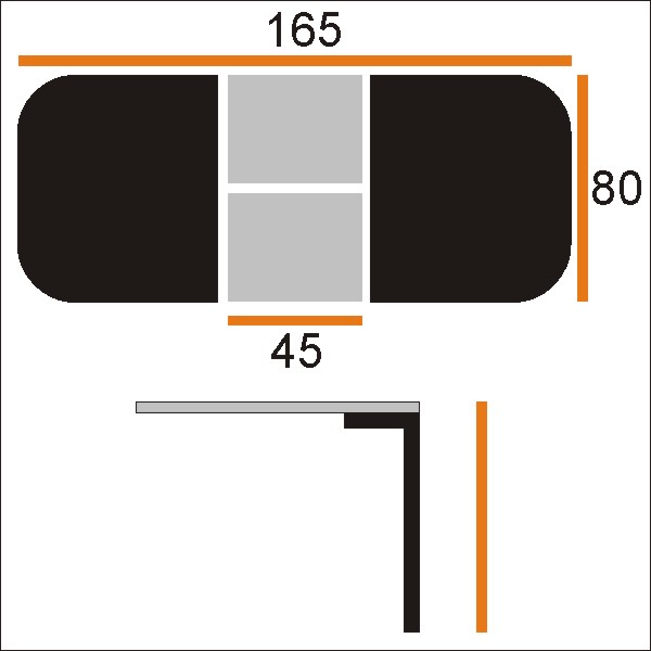 Cтол ЛИОН-БМ 80*120/165 гладкий бел/бел. ВС/460