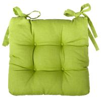 Сидушка на стул с завязками "Цвет эмоций" 40х40, рогожка (Лайм ВБ)