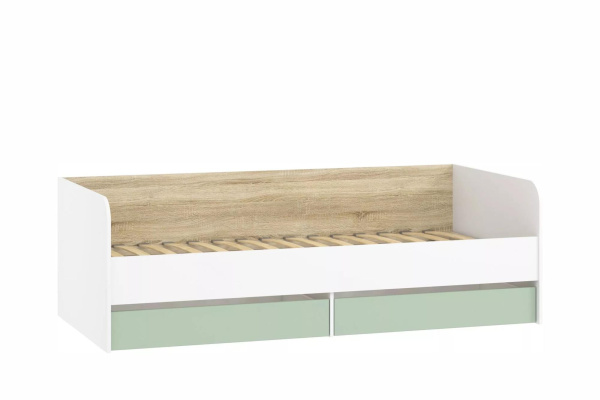 НМ 041.38 Кровать "Банни" ("Банни" ,Макарун ,Белый ,Дуб сонома)