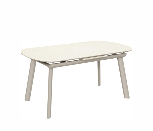 Стол Шамони-1С 140*85 (+37) №5 (царга Мокко/МДФ+PVC Мокко/Cream-Latte)