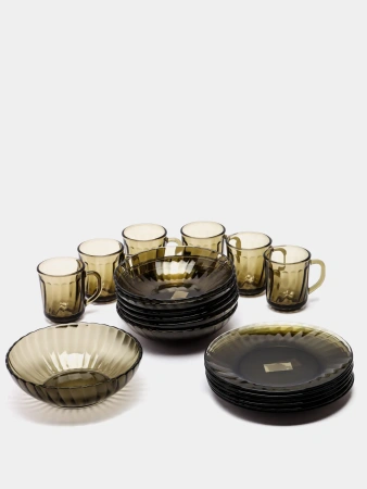 Набор столовый 19 предметов "ELICA" дымка 62104