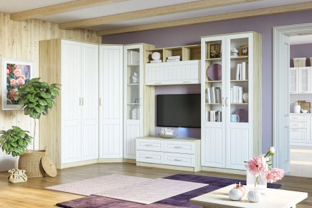 НМ 040.62 Х Шкаф комбинированный ("Оливия", Белое дерево, Дуб Сонома)