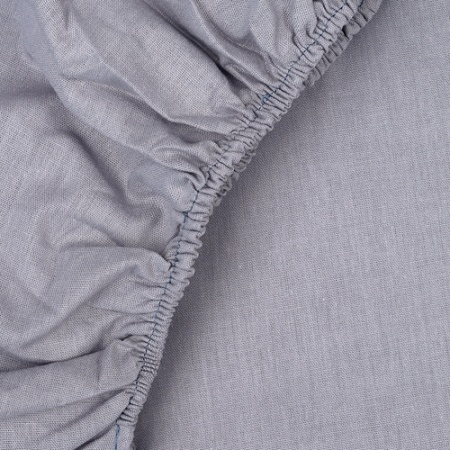 Простыня на резинке поплин 120*200*20, (Грей) ВБ