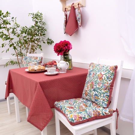 Дорожка декоративная  40х145  "Радушная хозяйка (Традиция)" Ромбы бордо