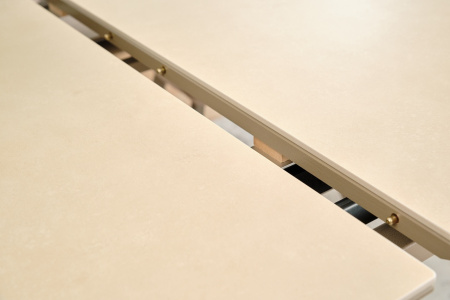 Стол Шамони-1С 140*85 (+37) №5 (царга Мокко/МДФ+PVC Мокко/Cream-Latte)