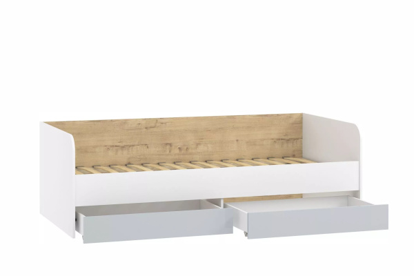 НМ 041.38 Кровать "Морти" ("Морти", Серый, Серый, Белый)