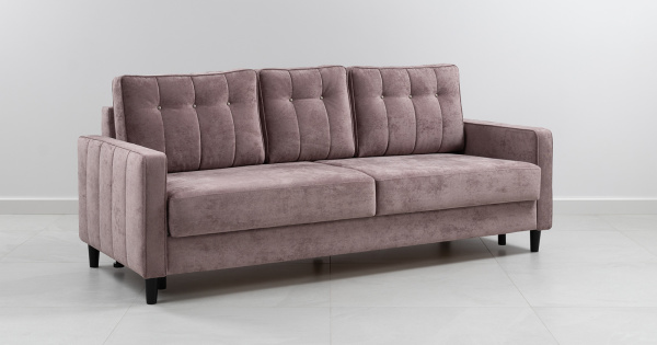 Диван - кровать Арно (Арт. ТД 567 Лаки 17 (пепел розы), Лаки 17 (пепел розы), Vertical 910 (молочно