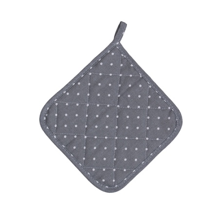 Прихватка квадратная 20х20 "Радушная хозяйка (Традиция)"Tpanuuua (Горошек серый) НЕ ЗАБИВАТЬ