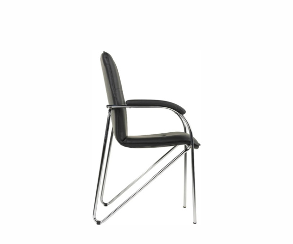 Конференц-кресло (мягк. подлокотник) Самба Экокожа Dollaro 350 черная 690*630*950