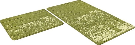 Набор ковриков д/в SHAHINTEX VINTAGE SH V002 60*100+60*50 зеленый 52