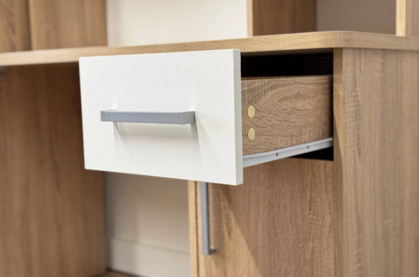 Стол компьютерный 1200 "Лайт-1" (дуб сонома/белый)