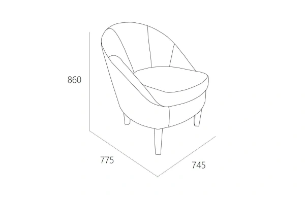 Кресло "Комо" 1кр СК (Вивальди 9)