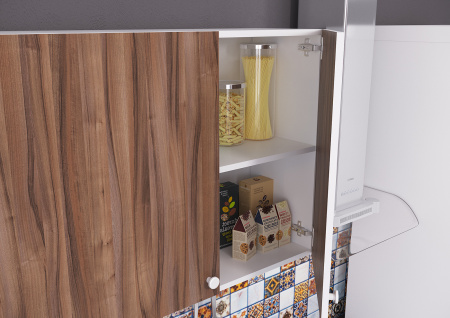 Кухня "POINT 150" (тьеполо) (корпус белый + фасад тьеполо)