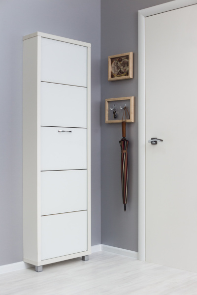 Люкс 5 с. Стекло Белое/Белый шагрень