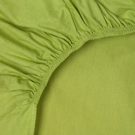 Простыня на резинке "Цвет Эмоций" 200х200х20, поплин, 100% хлопок (Лайм)