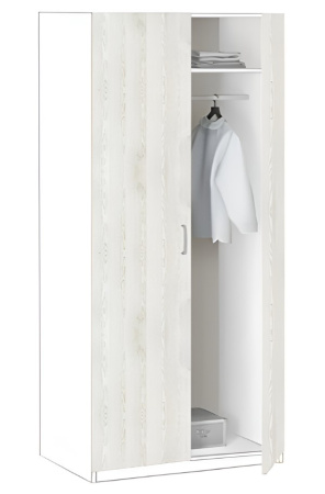 8.02 Шкаф 2-х дверный 840х2380х540(белый, сосна белая, Модерн 128)