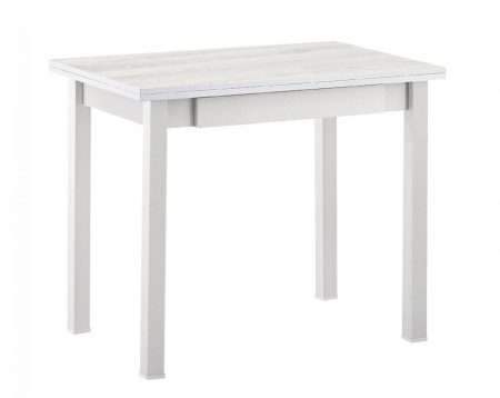 Стол обеденный раскладной (прямая нога) 600х900 мм(выбеленная береза, сосна белая)