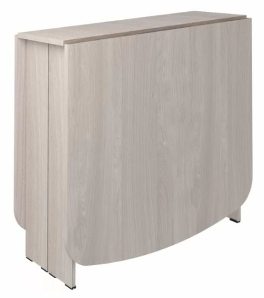 "ОРИГАМИ" Стол-книжка обеденный (КОМПЛЕКТ ИЗДЕЛИЯ) (Ясень Шимо Светлый / опора Графит)