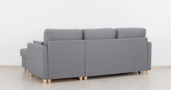 Диван - кровать угловой Дилан (Арт. ТД 423 Сага дарк грей (темно-серый))