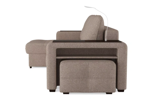 Диван-кровать угловой "SMART" Б3-1Пф-2Т-Б4 СК (Sherlock 932)