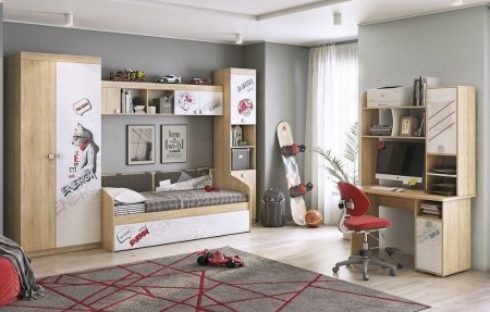 Стол "Энерджи" (дуб сонома/белый)