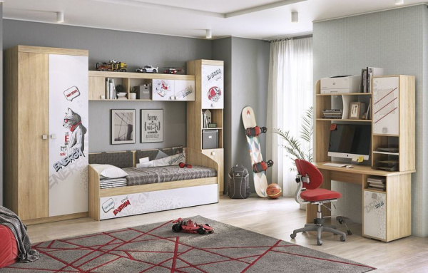 Стол "Энерджи" (дуб сонома/белый)