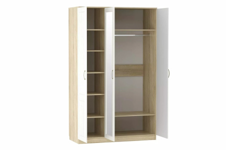 НМ 040.33 Х Шкаф для одежды ("Оливия", Белое дерево, Дуб Сонома)