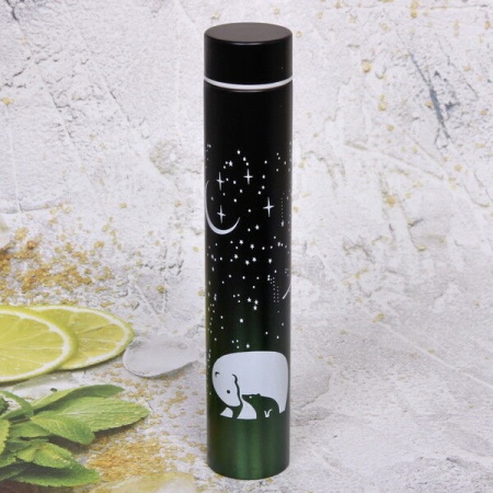 Термос металлический 280 мл "Северный Мишка" зеленый 896-029