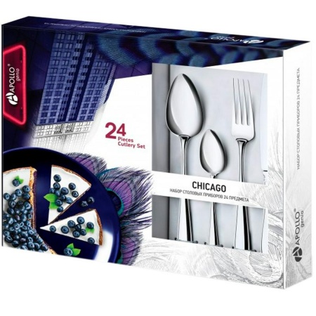 Набор столовых приборов APOLLO genio "Chicago" 24пр.CHI-24