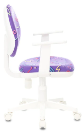 Кресло компьютерное детское Бюрократ CH-W356AXSN/STICK  ткань фиолетовая с рисунком  Sti 590*585*280