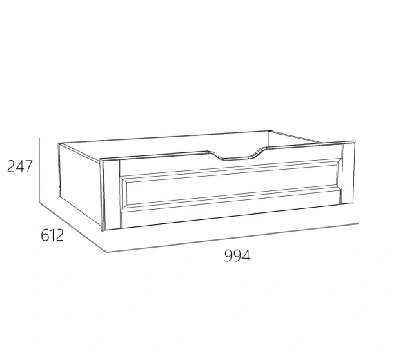 НМ 040.39-02 Х Ящик для белья (2шт.) ("Оливия", Белое дерево, Дуб Сонома)