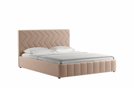 Милана 160 Кровать двойная НР (Tenerife latte (бежевый кофейный) (комплект без подъемного механизма)