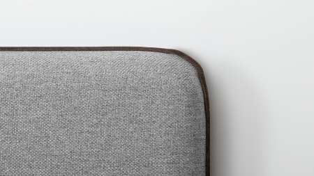 Миа 160 Кровать двойная НР (Bravo grey (серый), Лайт 10)  (комплект без подъемного механизма)