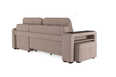 Диван-кровать угловой "SMART" Б4-2Т-1Пф-Б3 СК (Sherlock 932)