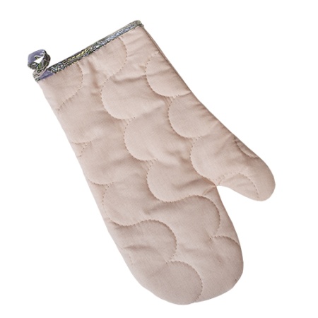 Прихватка стеганая "Рукавичка" 30х17 "Рейнбоу" (Крем)