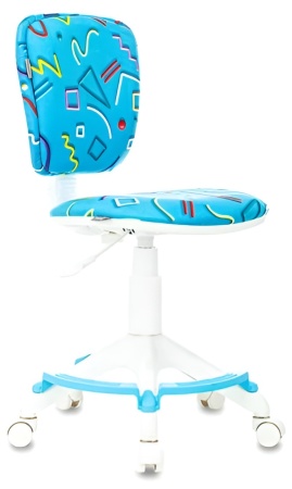 Кресло компьютерное детское Бюрократ CH-W204/F/STICK-BL Ткань голубая с рисунком Sticks 06 540x540x2