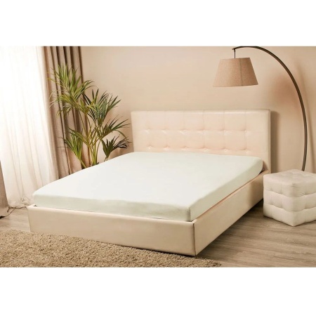 Трикотажная простыня на резинке 120х200х20 (Белый)