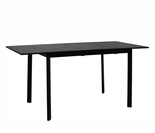 Стол АХЕН-2 70х110/160 мрамор чер/муар.чер ВС/472
