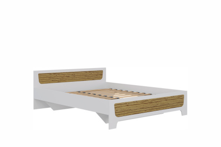 Кровать "Милана" (белый/Сосна Гранд)