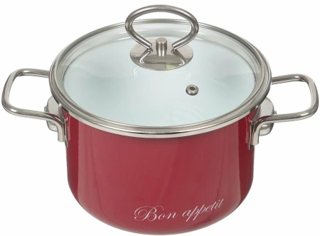 Кастрюля цил 2 л Bon appetit, Bon appetit, вишн арт 8SB185S