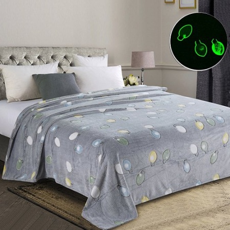 Плед "Амели" 180х200, светящийся велсофт (Лампочки)