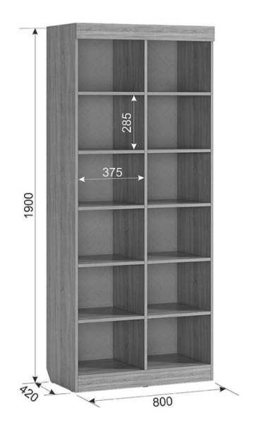 Стеллаж "Форсаж" (дуб сонома/белый)