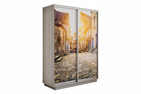 Шкаф купе (фотопечать) - 140 Шимо Светлый/Улица